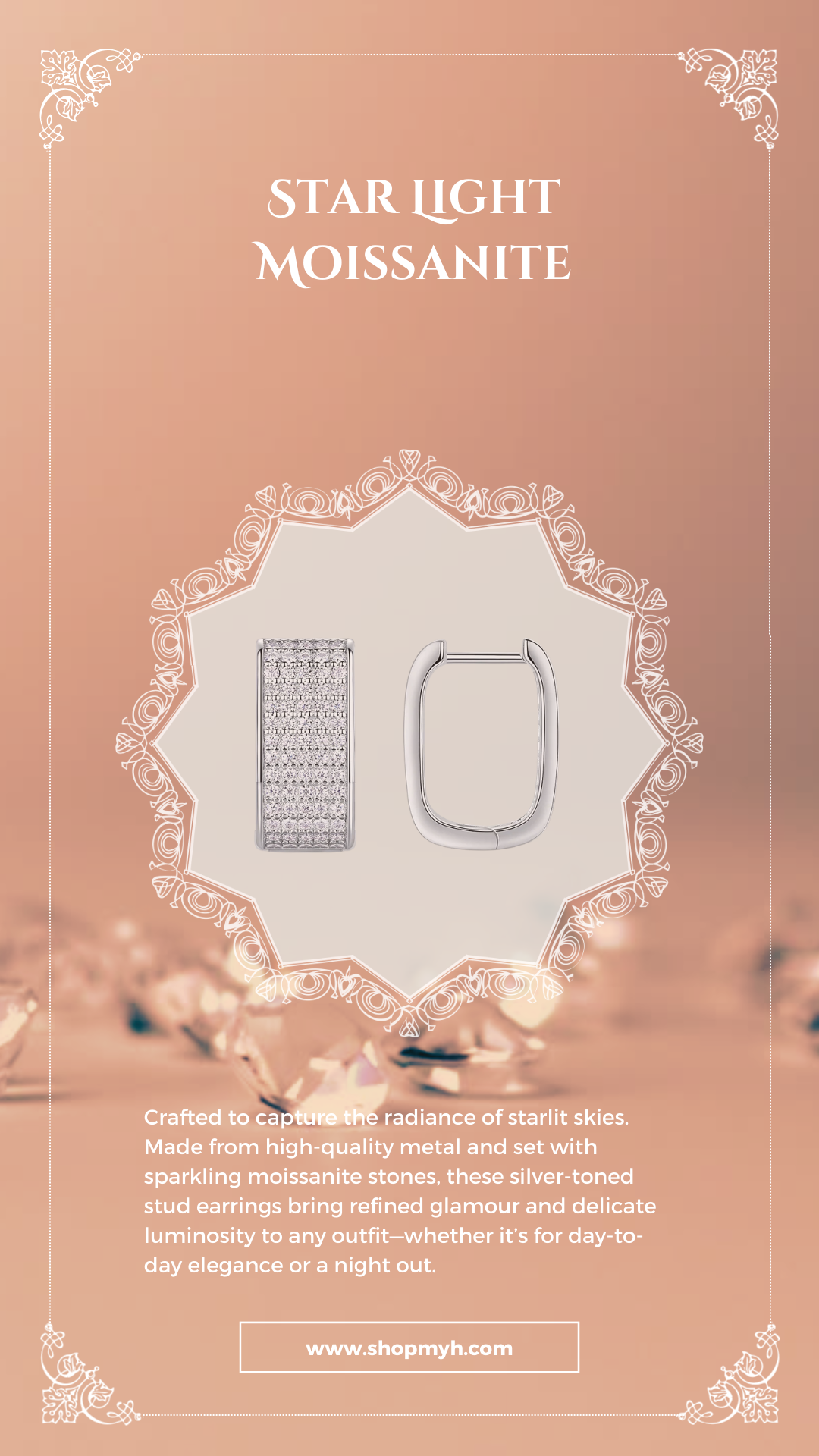 Star Light Moissanite Earrings