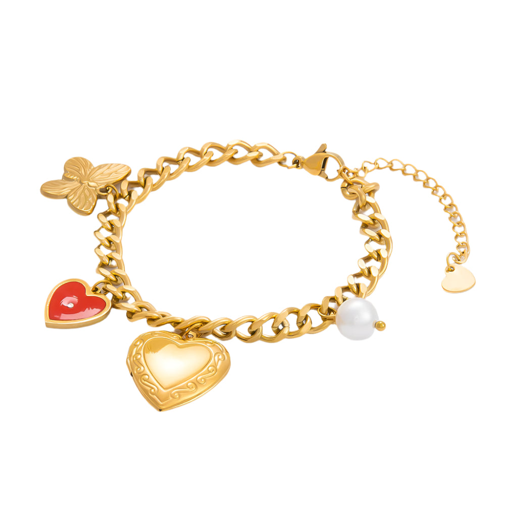 Pulseras con colgante de concha de sol en oro de 18 quilates: joyería de acero inoxidable para mujer