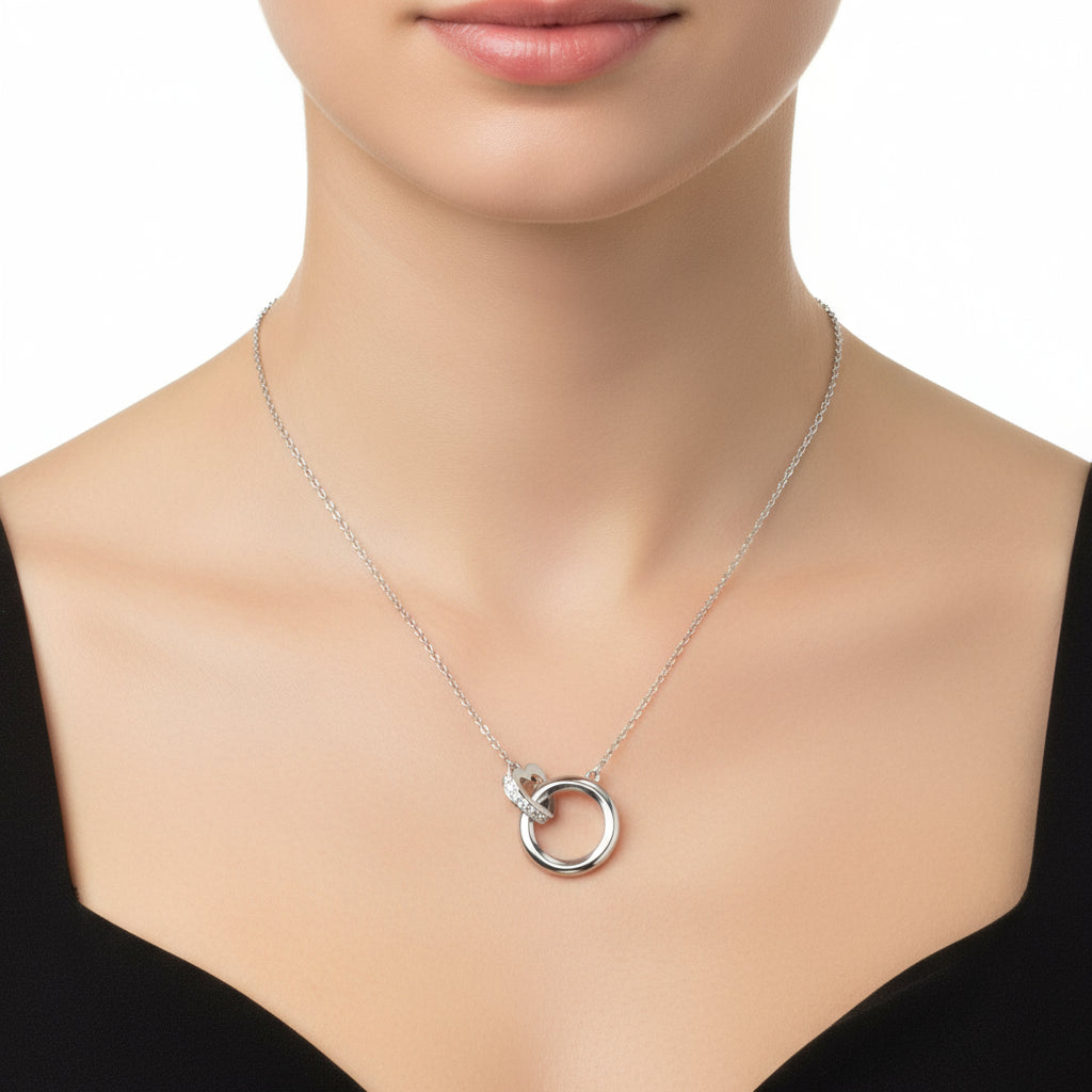 S925 dainty silver necklace for women on fine chain