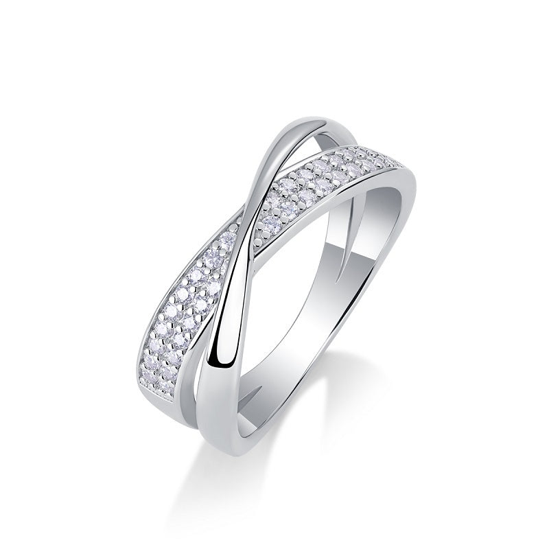 Wrap Around Diamond Moissanite Ring