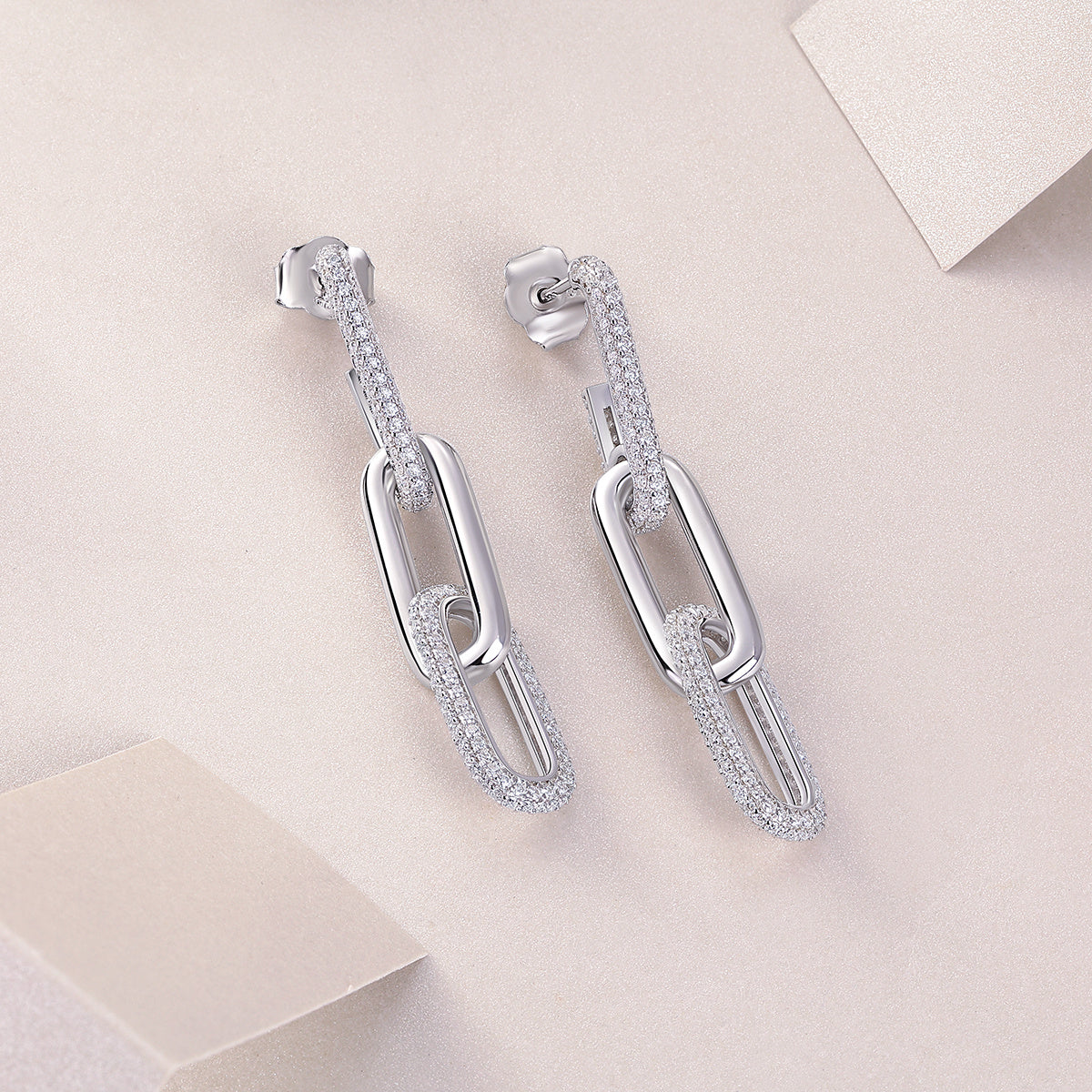 Chain Moissanite Earrings