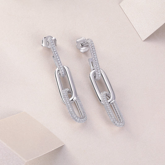 Heirloom Chain Moissanite Earrings