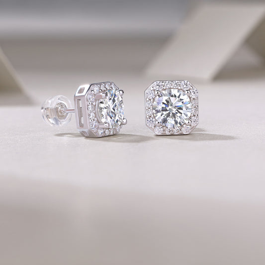 Rose Blossom Moissanite Earrings