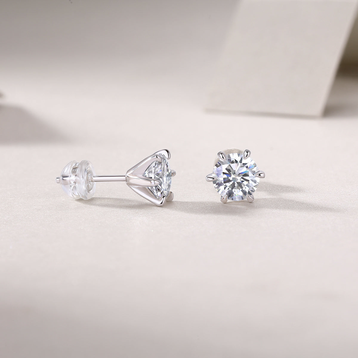 Guardian Classic Six Claw Moissanite Earrings