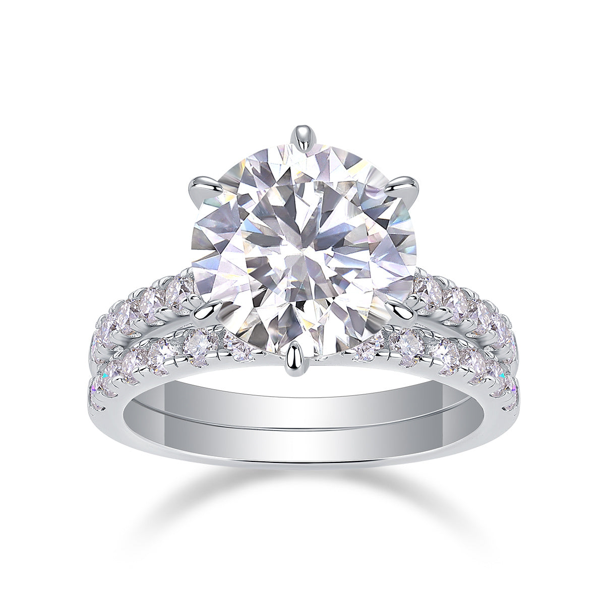 Arrange Large Diamond Luxury Moissanite Ring