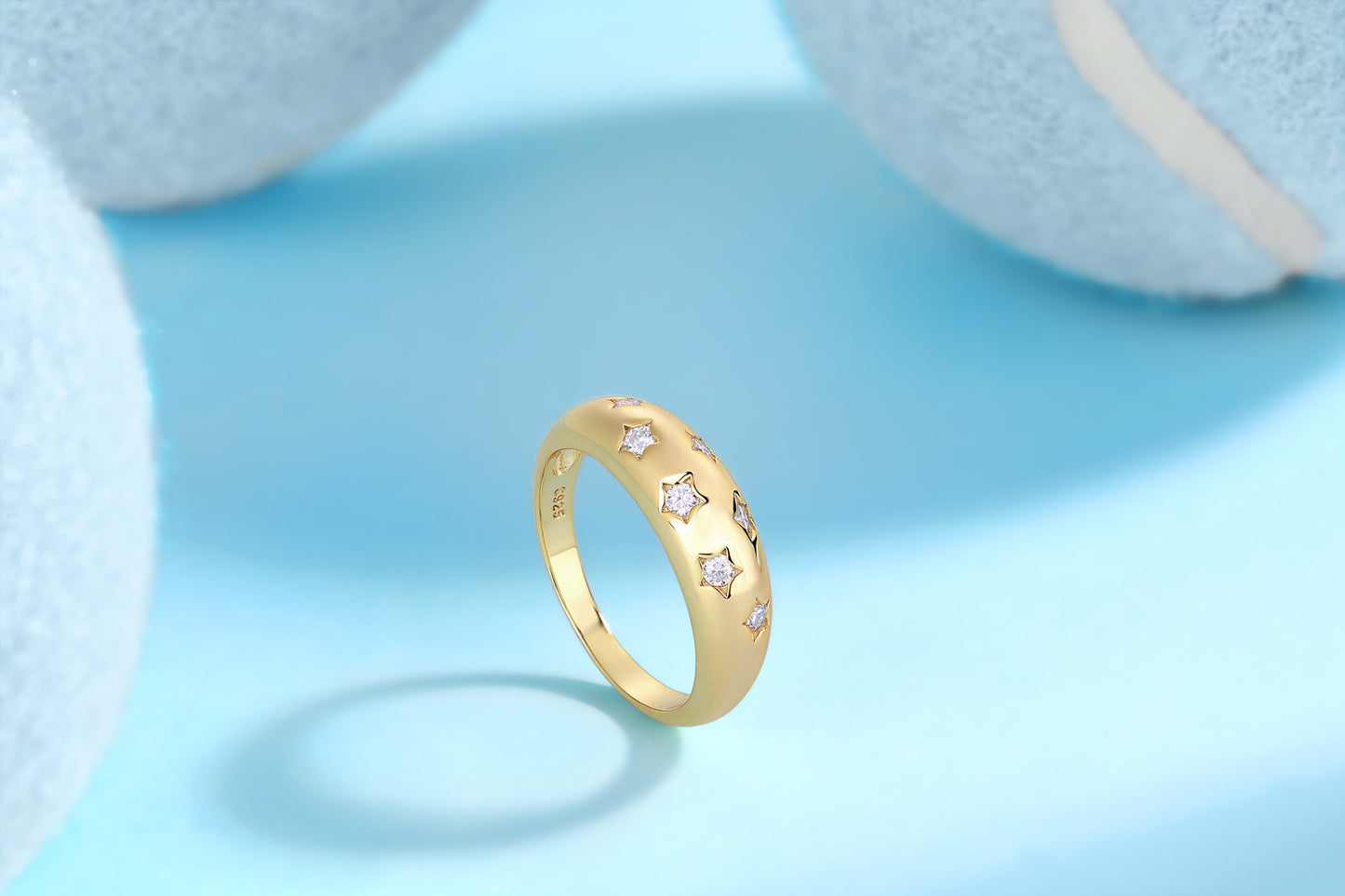 Trendy Diamond Moissanite Ring