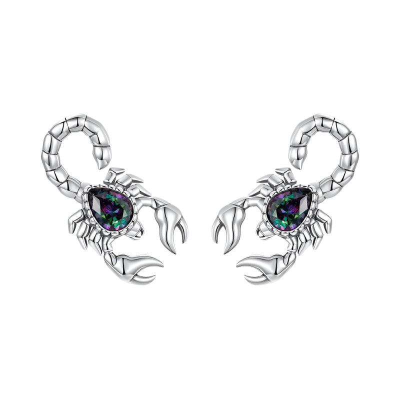 Pendientes de escorpión retro en plata de ley S925