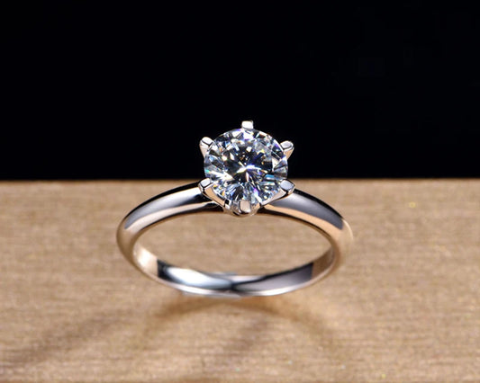 Diamond-Like Solitaire Ring