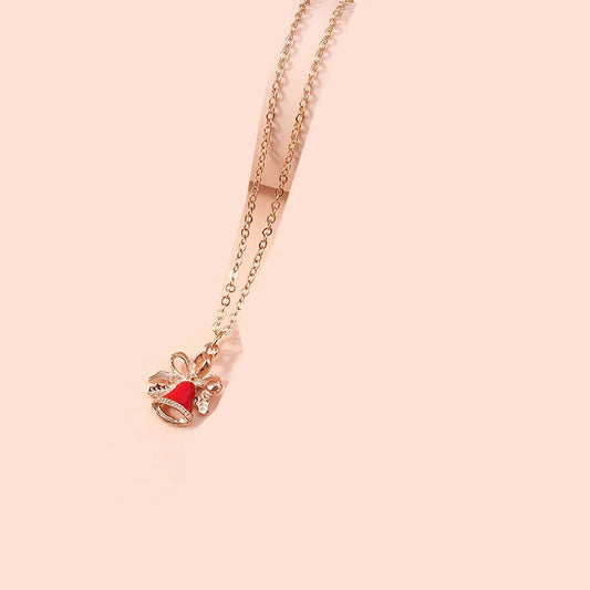 Festive Holiday Charm Necklace Set – Christmas Tree, Bell, Santa & Snowflake Pendants