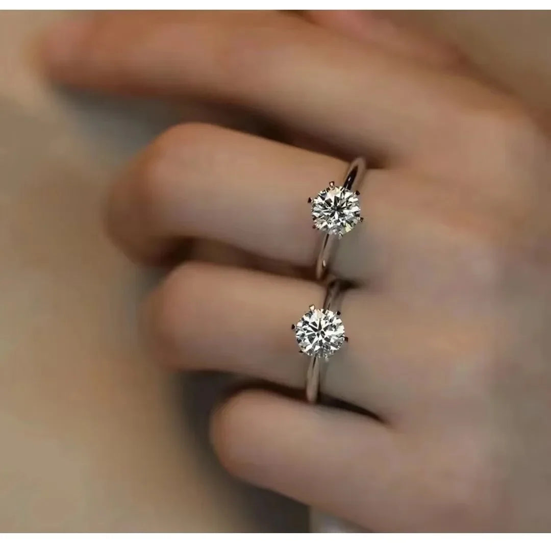 Diamond-Like Solitaire Ring