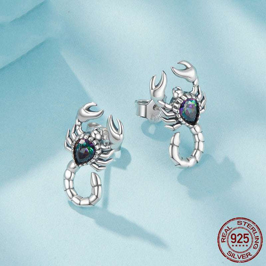 Original Retro Scorpion S925 Sterling Silver Stud Earrings