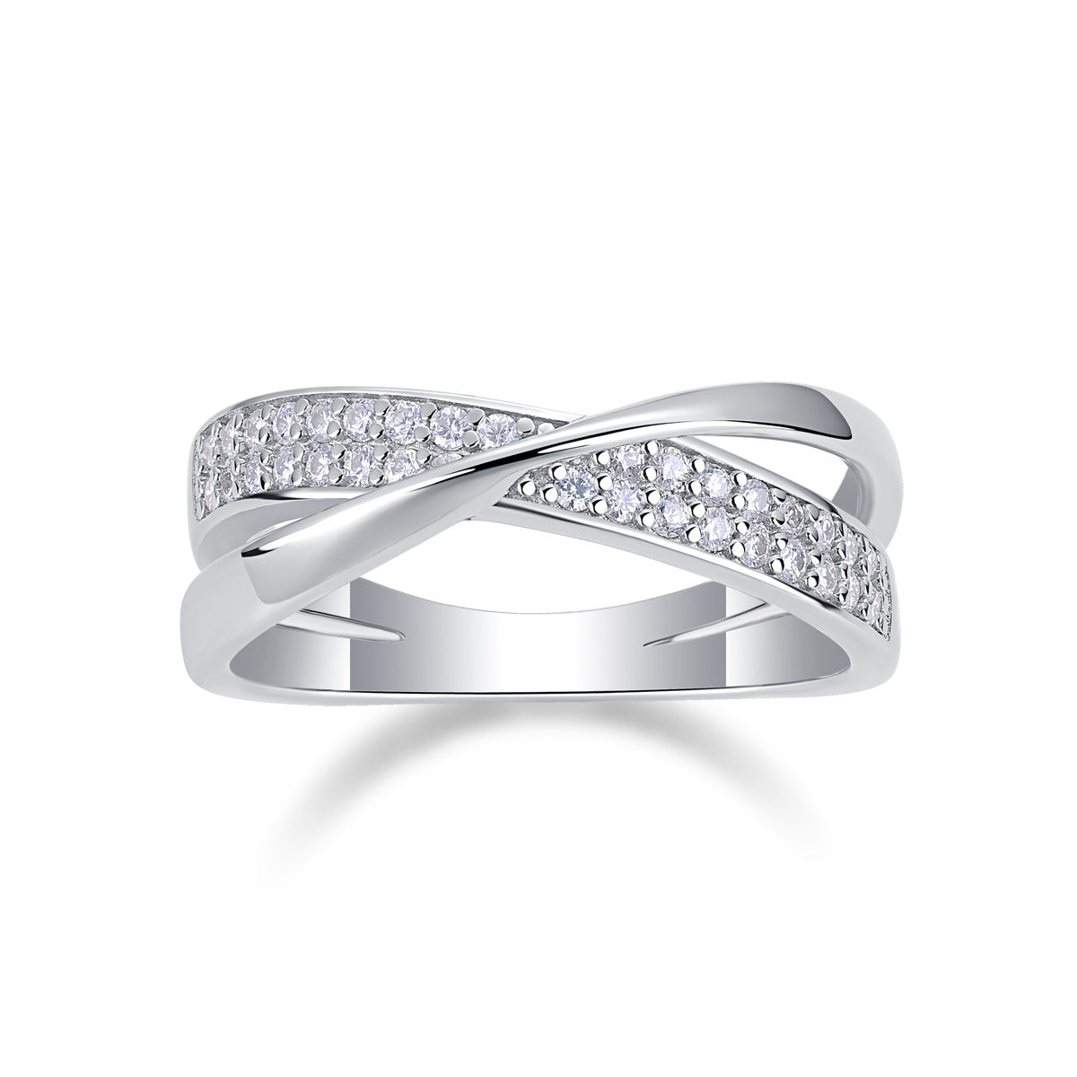 Wrap Around Diamond Moissanite Ring