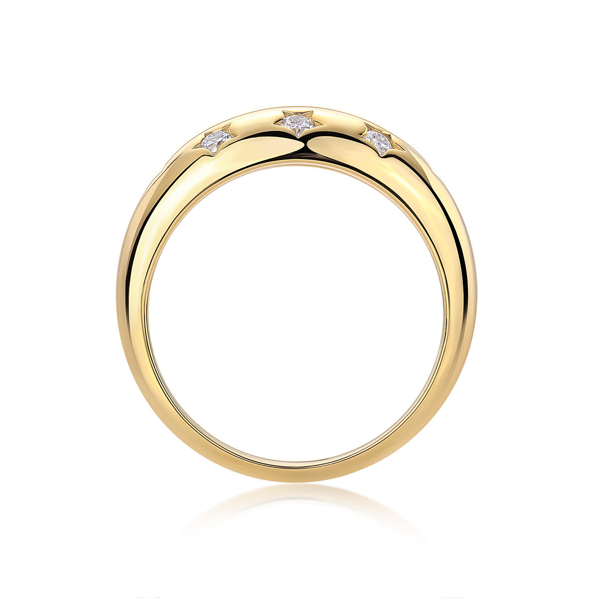 Trendy Diamond Moissanite Ring