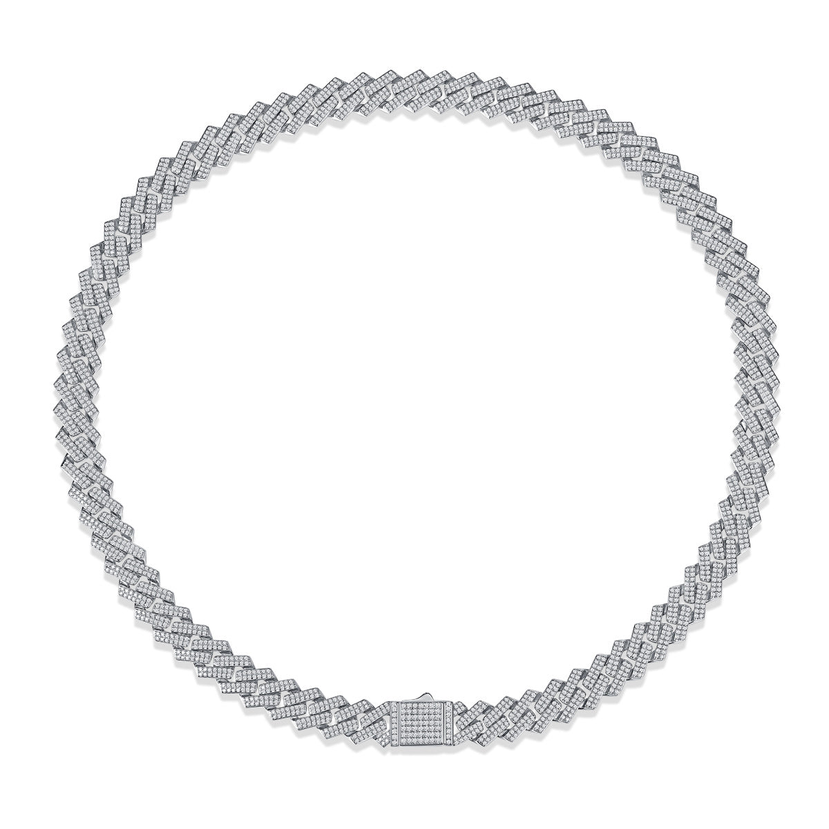 Iced Out Moissanite Cuban S925 Necklace