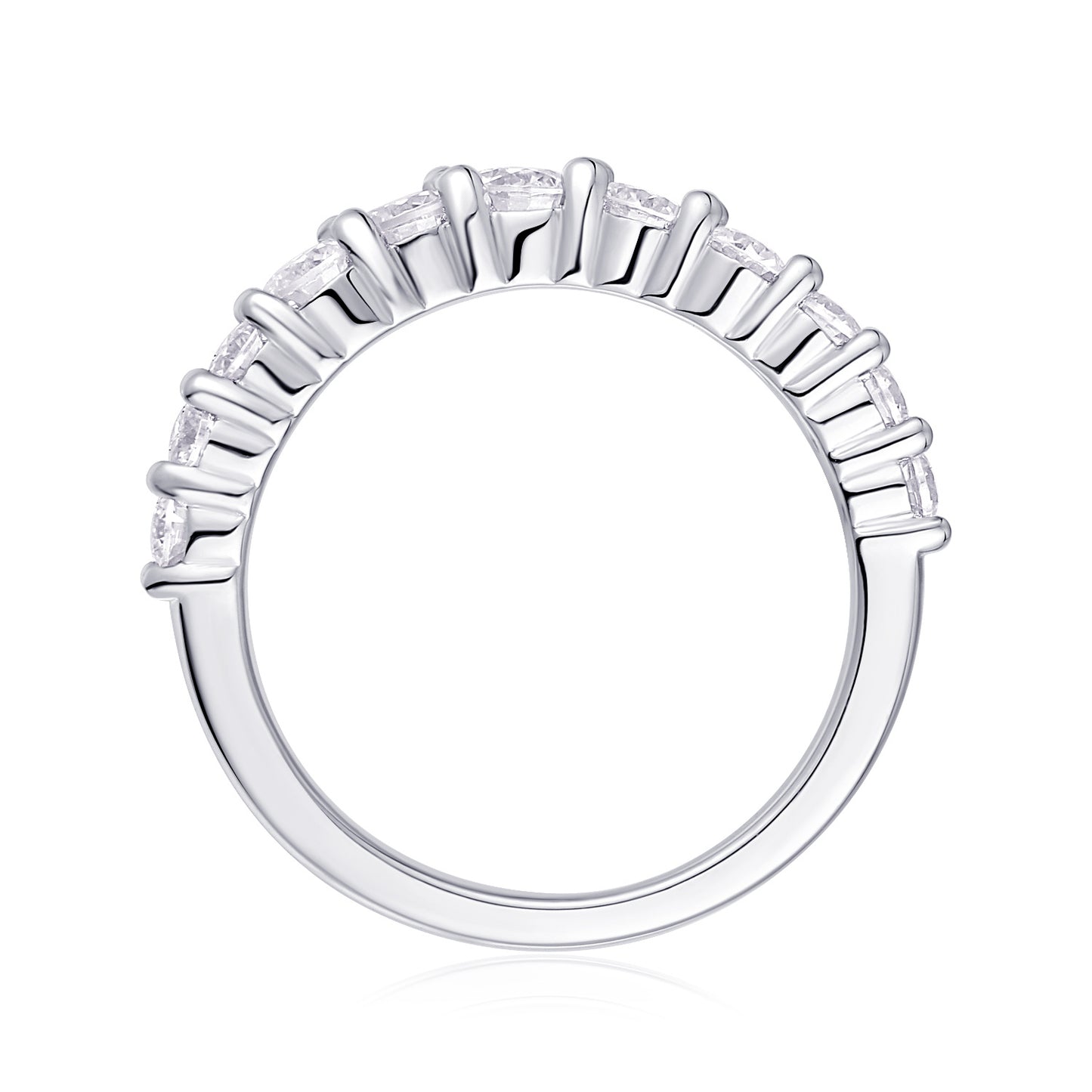 Crown Diamond Wedding Ring Luxury Moissanite