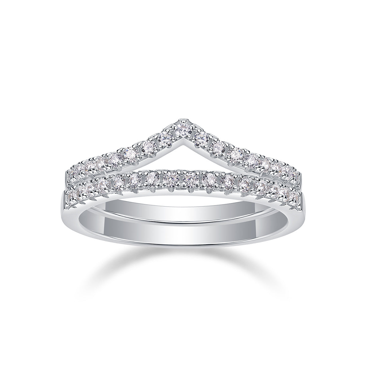 Crown Diamond Moissanite Ring