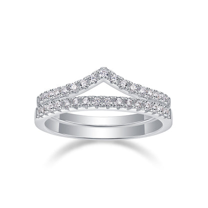 Crown Diamond Moissanite Ring