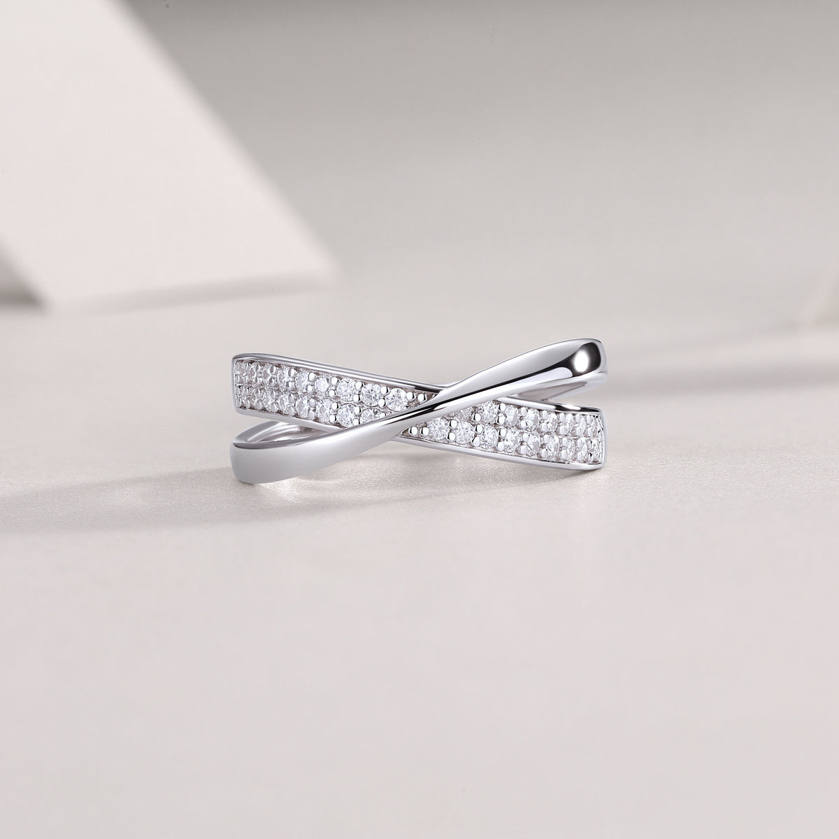 Wrap Around Diamond Moissanite Ring