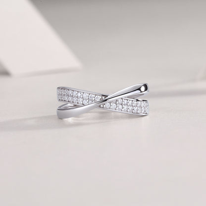 Wrap Around Diamond Moissanite Ring