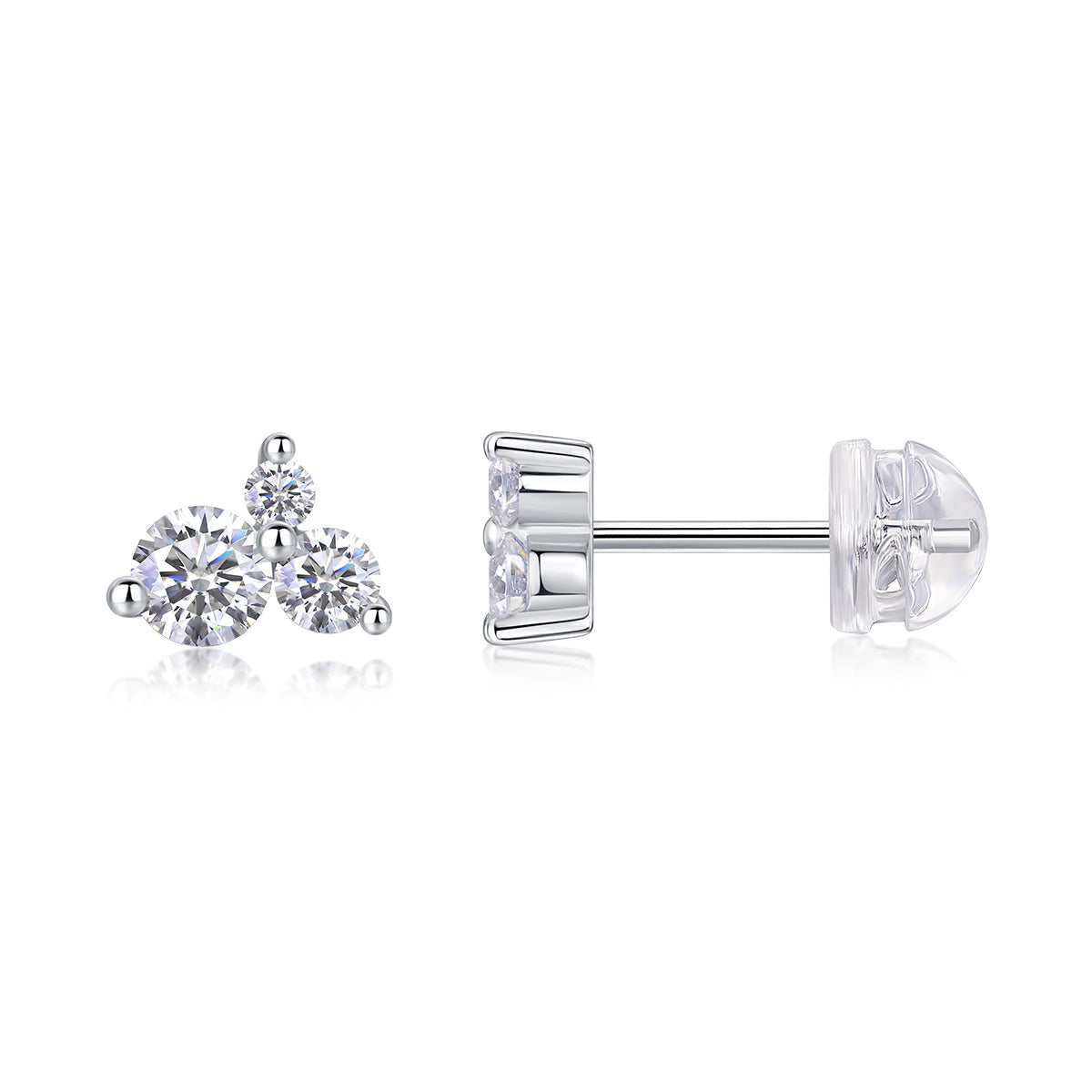 Wave Diamond Moissanite Earrings