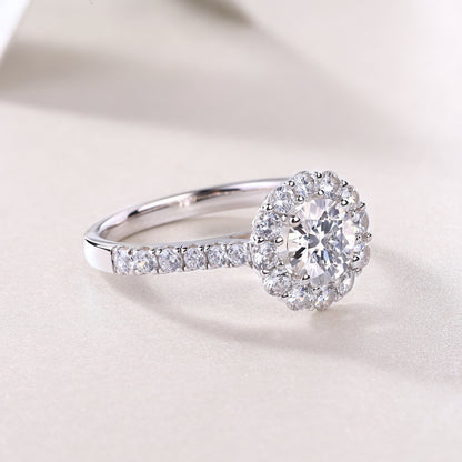 Luxury Large Moissanite Wedding Ring