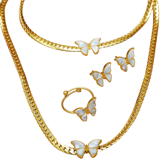 Lxalry Butterfly Jewelry Set – Mirror Polish