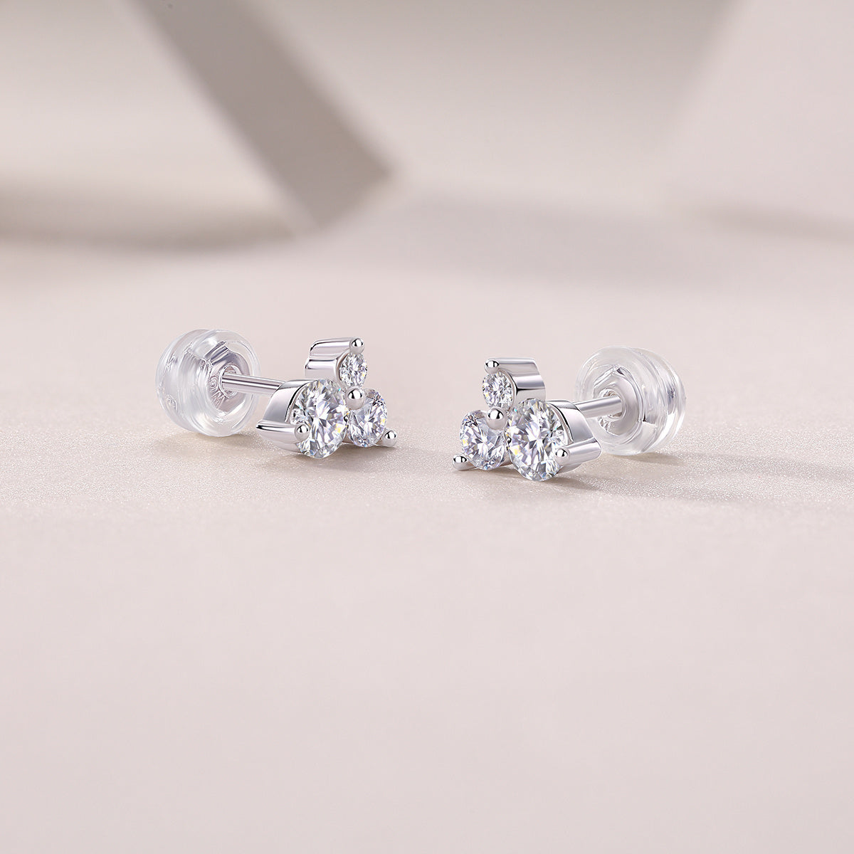 Wave Diamond Moissanite Earrings