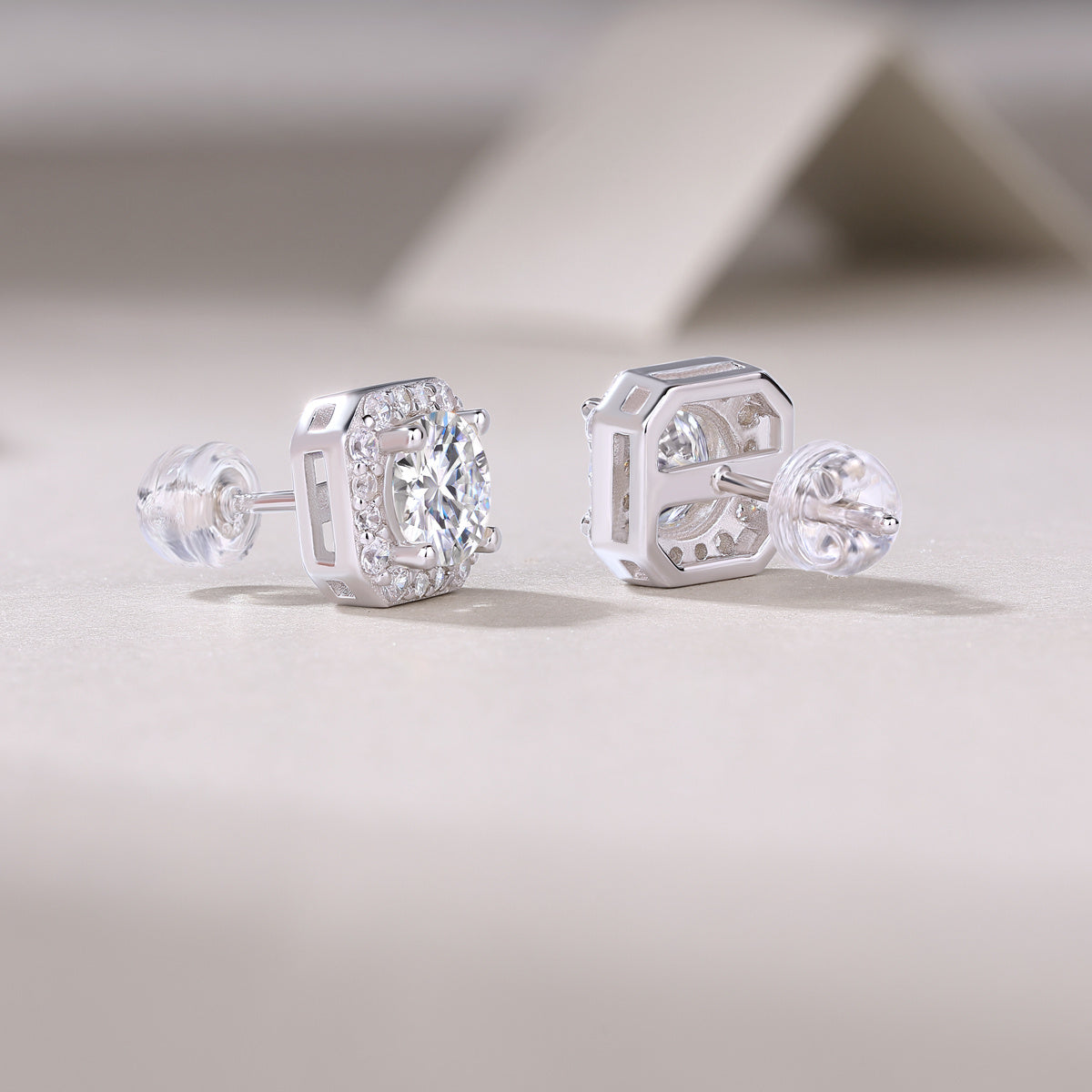 Rose Blossom Moissanite Earrings