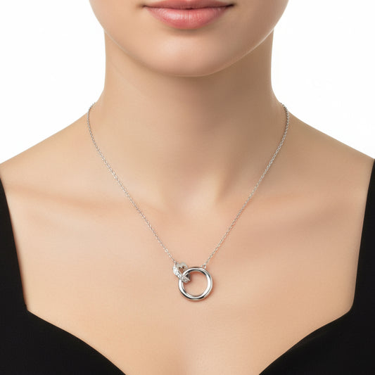 S925 dainty silver necklace for women on fine chain
