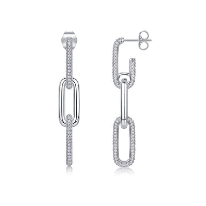 Chain Moissanite Earrings
