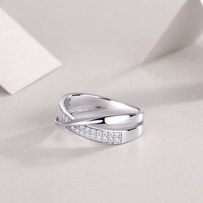 Wrap Around Diamond Moissanite Ring