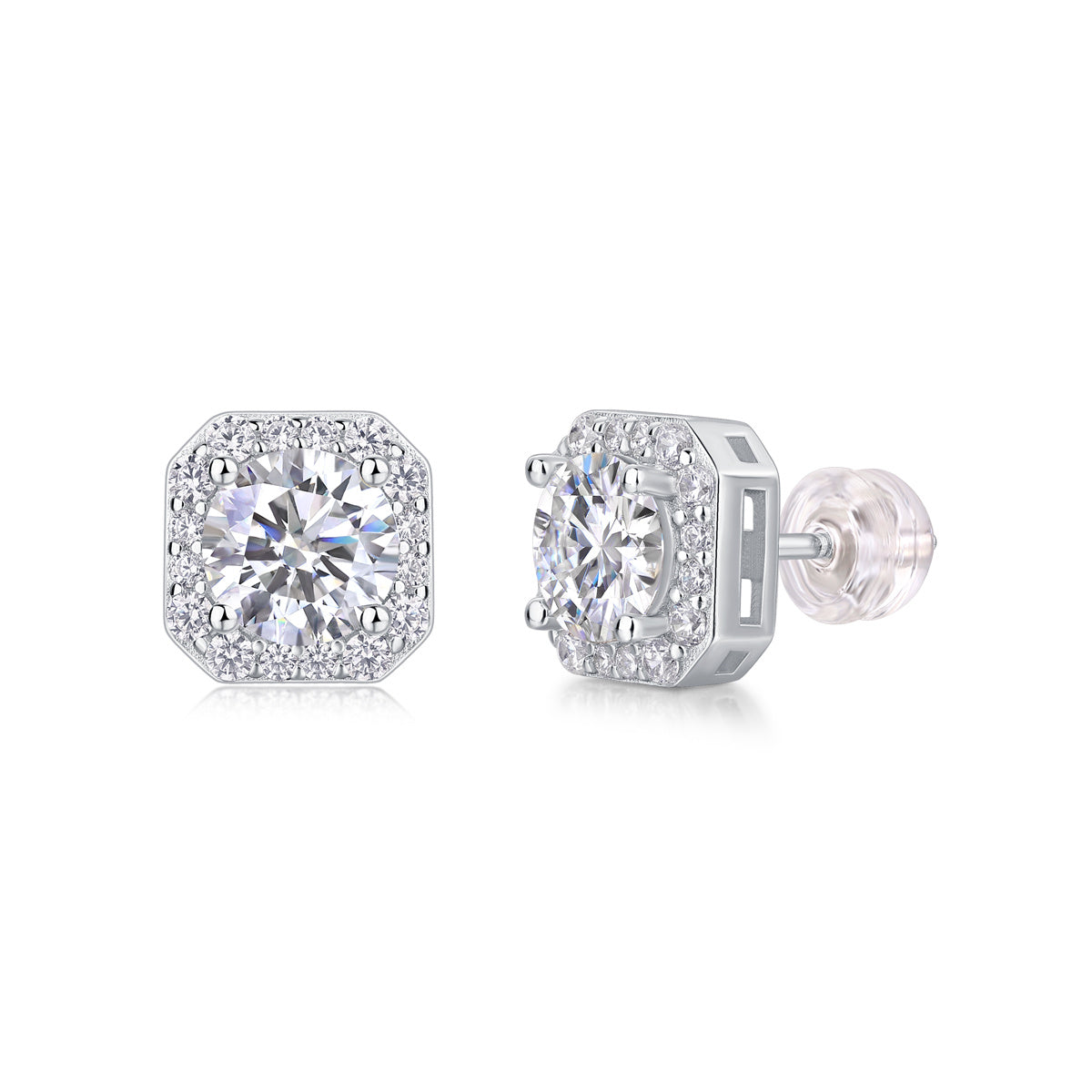 Rose Blossom Moissanite Earrings