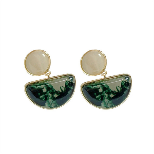 Art Deco Half-Moon Earrings