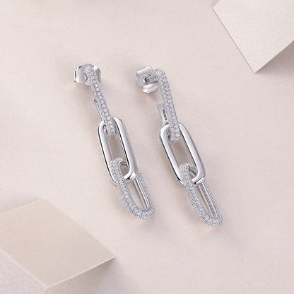 Chain Moissanite Earrings