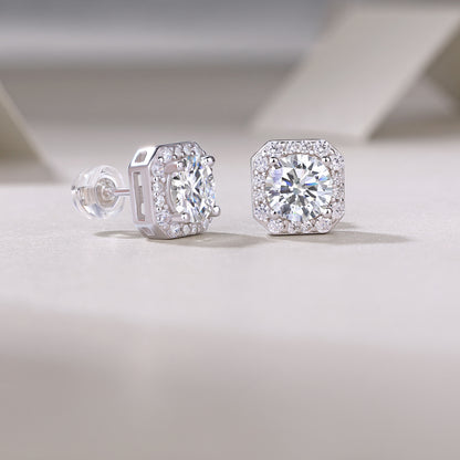 Rose Blossom Moissanite Earrings