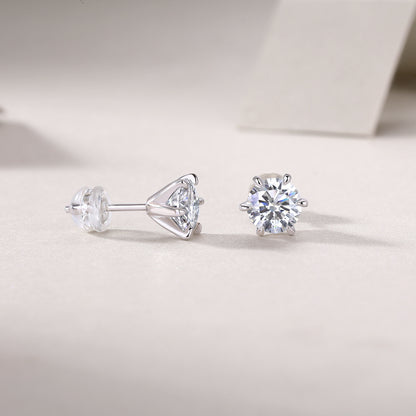 Guardian Classic Six Claw Moissanite Earrings