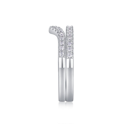 Crown Diamond Moissanite Ring