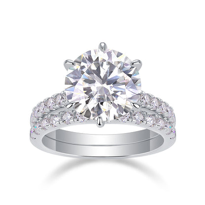 Arrange Large Diamond Luxury Moissanite Ring