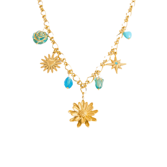 Double-Layer Twin Pendant Necklace
