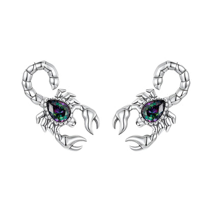 Pendientes de escorpión retro en plata de ley S925