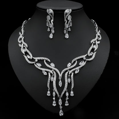 Crystal Zircon Jewelry Set – Elegant Tassel
