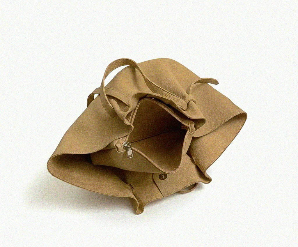 Luxe Winged Leather Tote