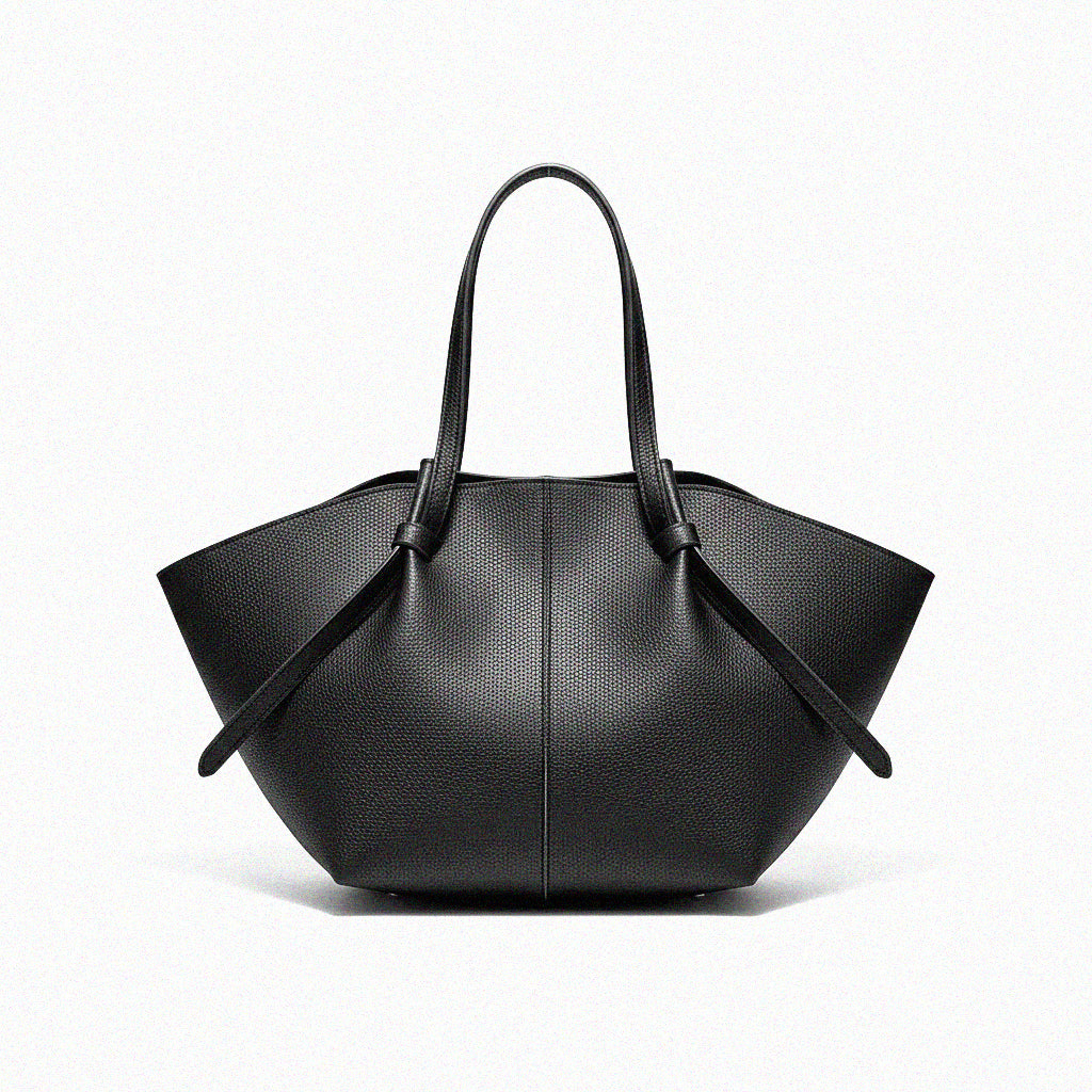 Luxe Winged Leather Tote