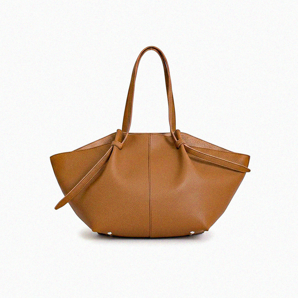 Luxe Winged Leather Tote