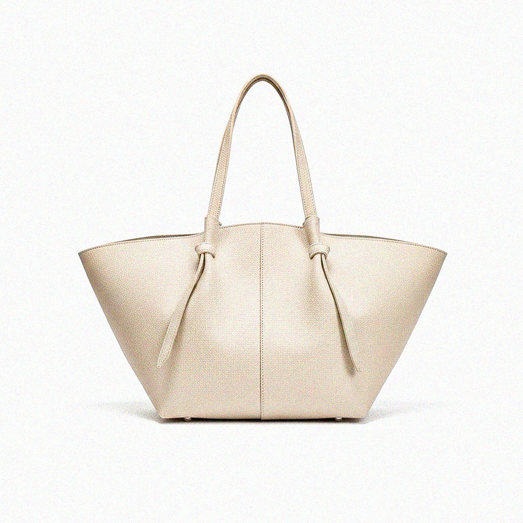 Luxe Winged Leather Tote