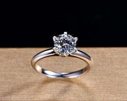 Diamond-Like Solitaire Ring
