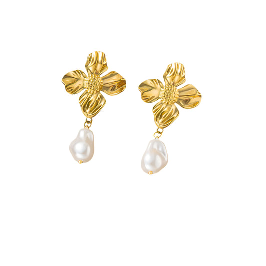 Simple Style Geometric Pearl Drop Earrings