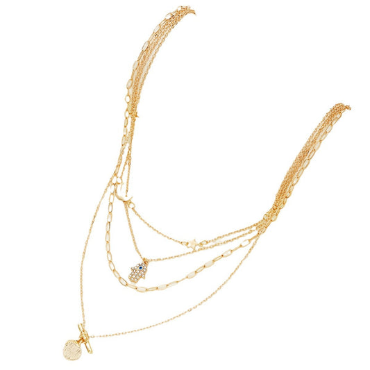Airo Palm Star Moon Necklace