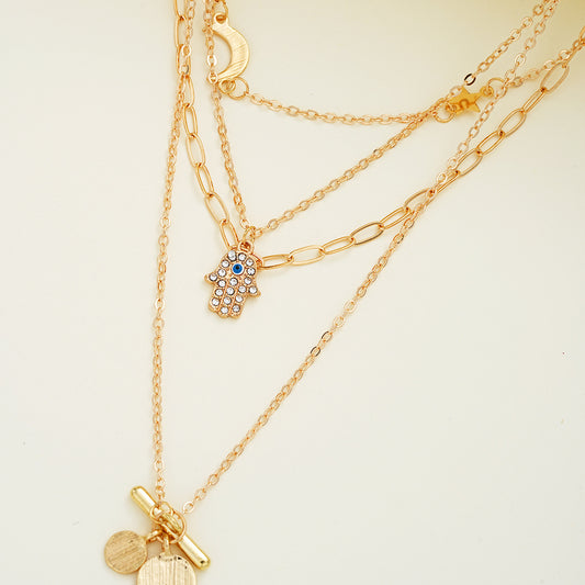 Airo Palm Star Moon Necklace