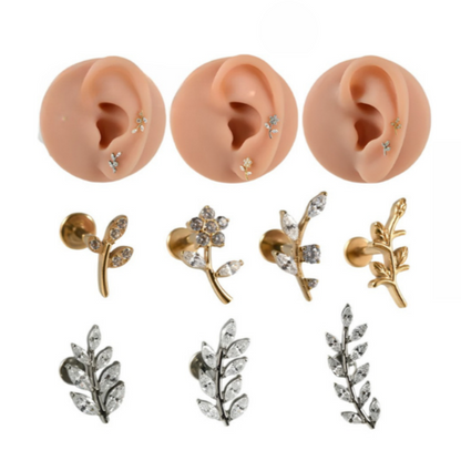 Leaf Design Cartilage & Lip Ring